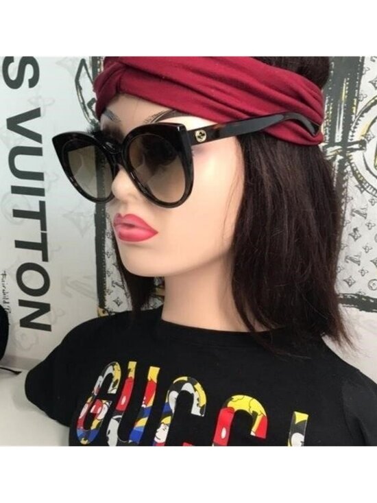 Luxury New Authentic Gucci GG0325S 002 Cat-Eye Sunglasses ✨ main image 9